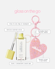 Load image into Gallery viewer, Vanilla Lip Oil and Heart Mirror Charm