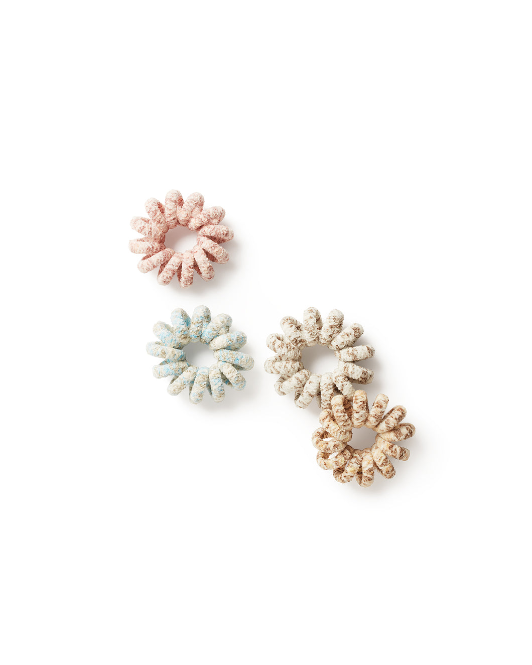 Flocked Spiral Hair Tie Set