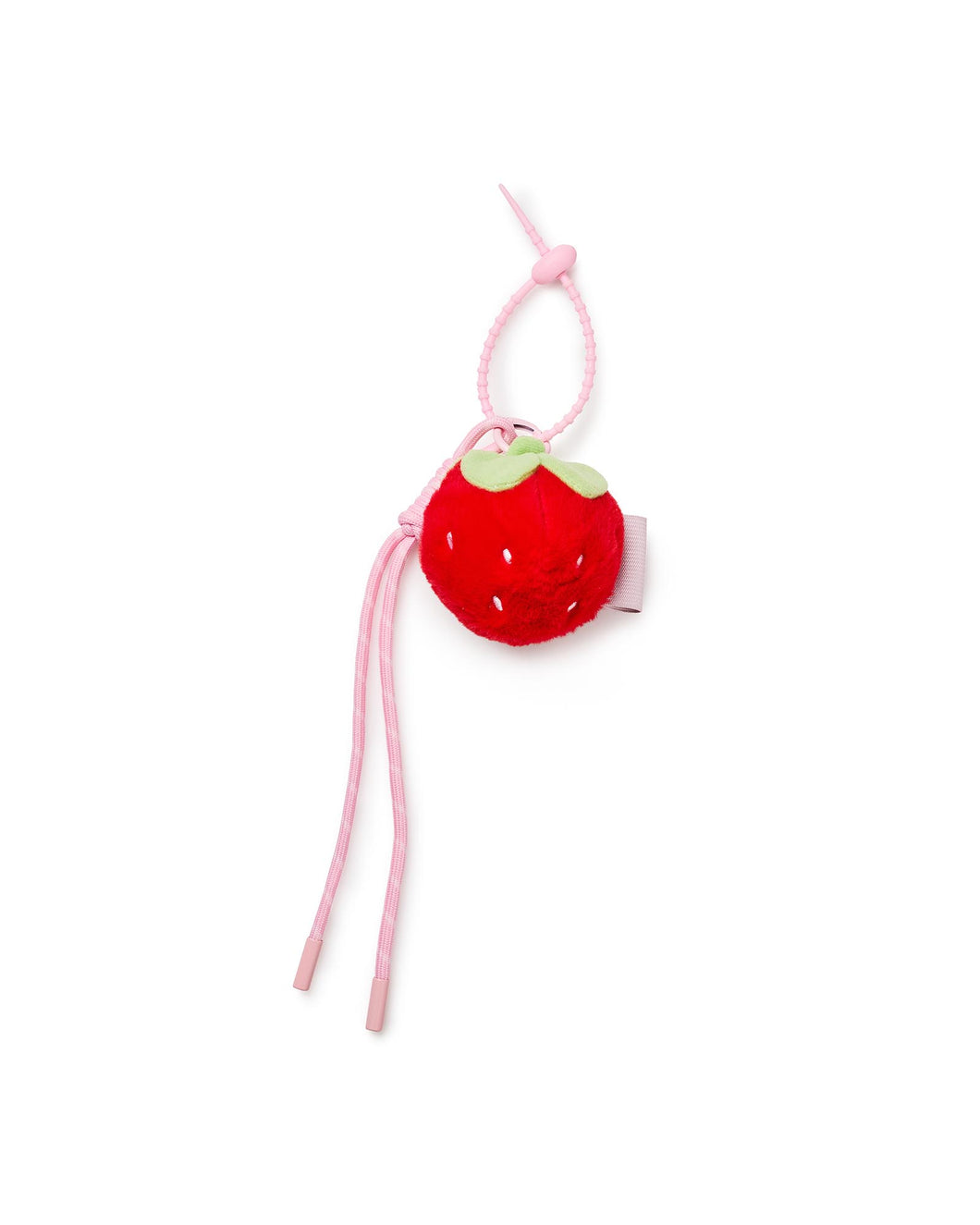 Large Fluffy Strawberry Charm