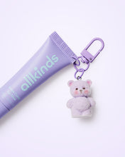 Load image into Gallery viewer, Purple Bear Flocked Charm
