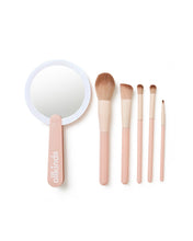 Load image into Gallery viewer, Compact Mirror and Makeup Brush Set
